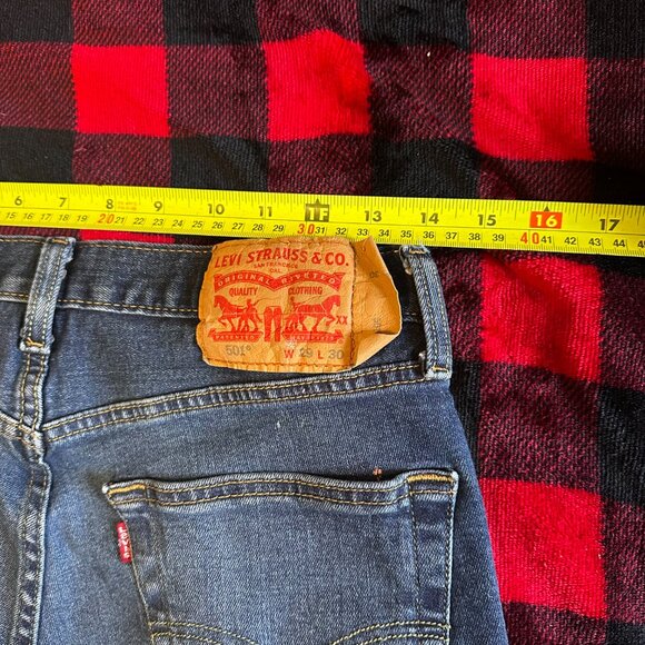 Levi's Jeans Mens 28x29 Blue 501 Paint Splatter Distressed Cotton Denim Pants - Picture 3 of 4